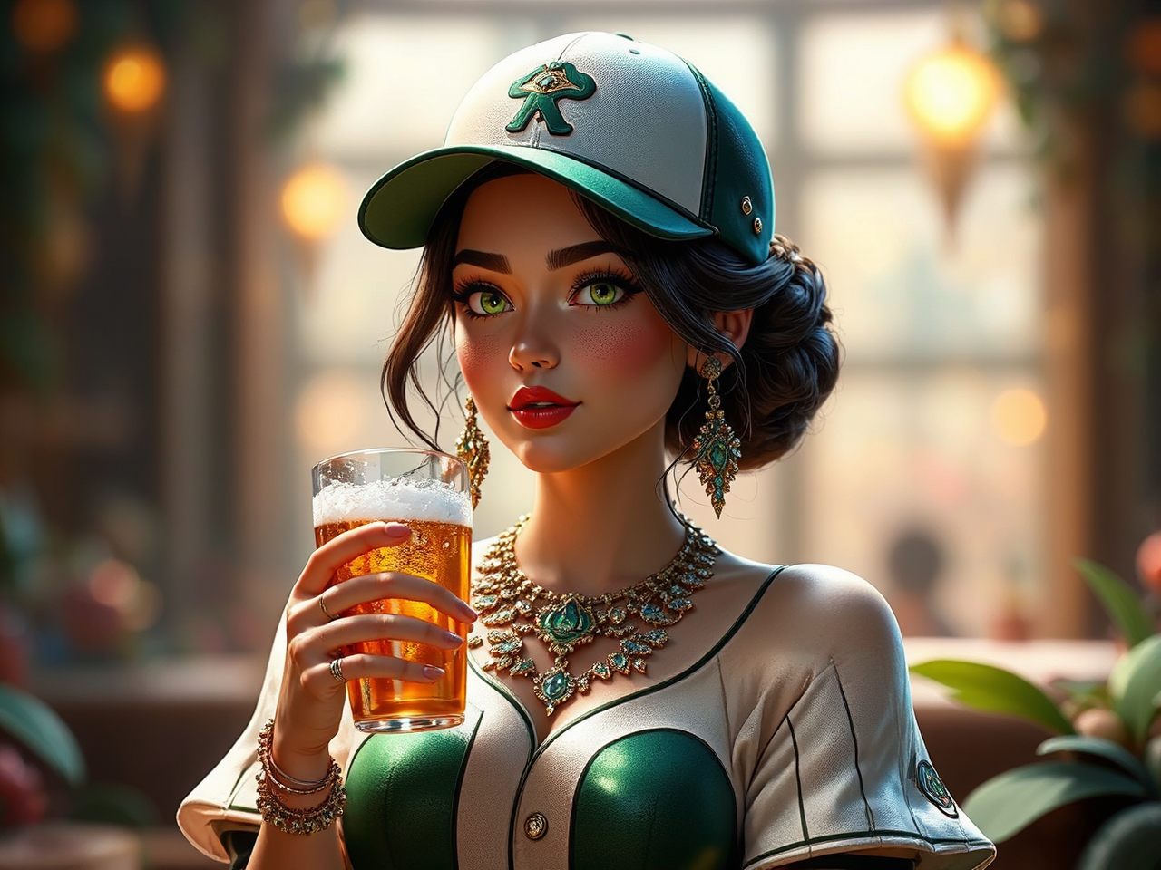 A glamorous woman in