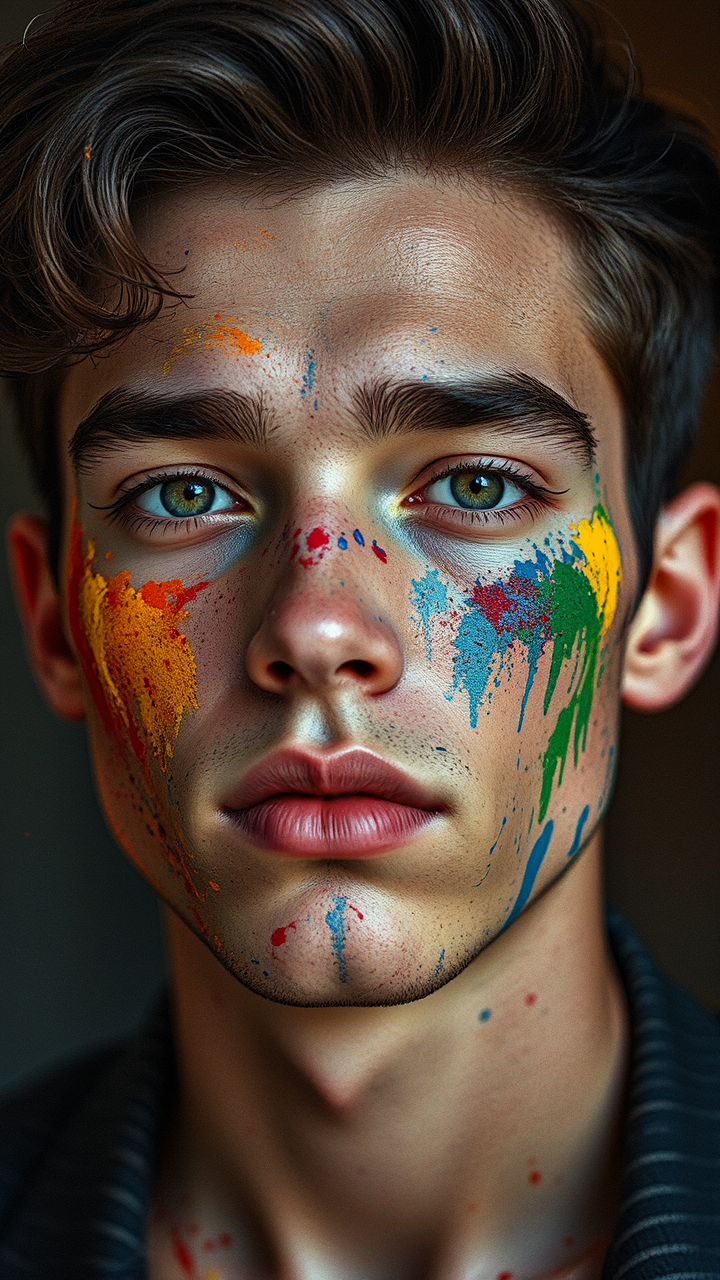 Young gentleman with colored
