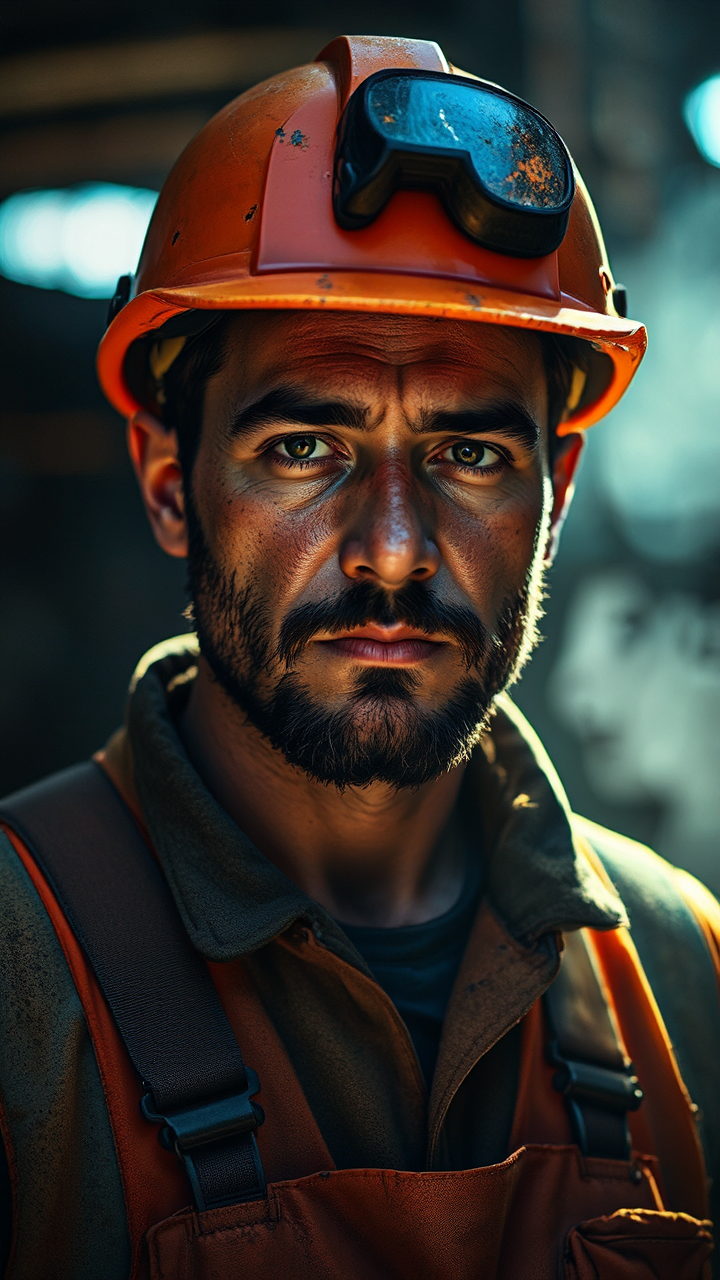 European worker in dramatic