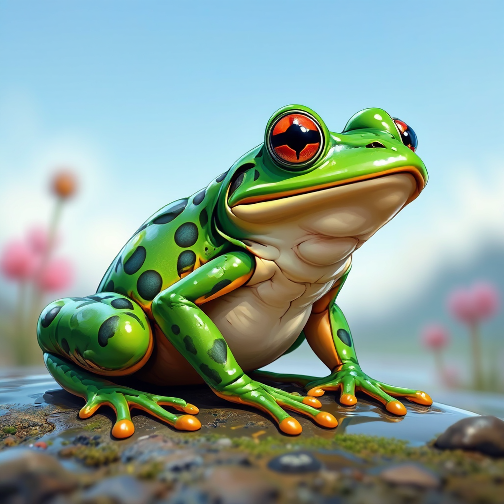 A colorful cartoon style