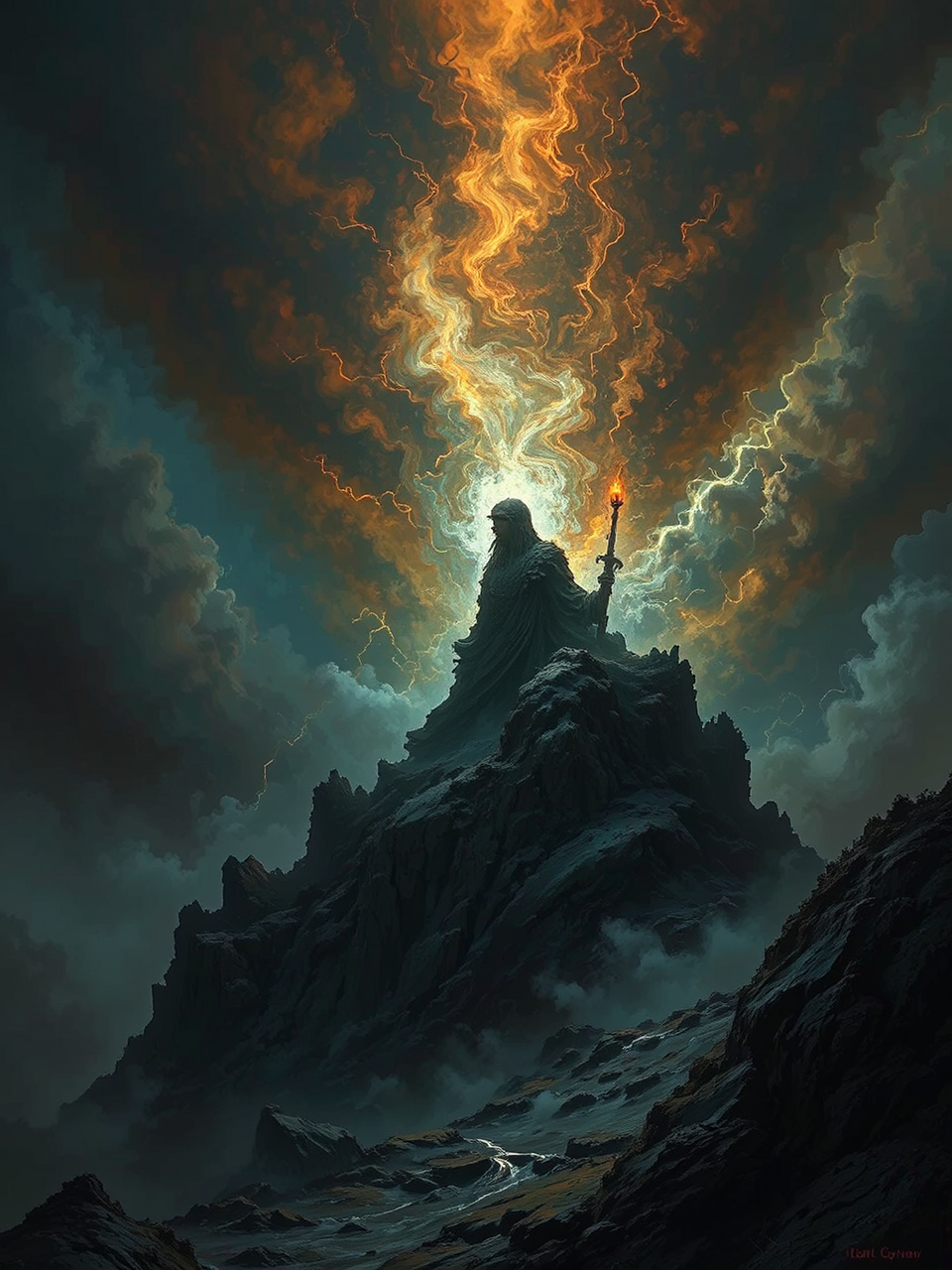 Digital painting of strong