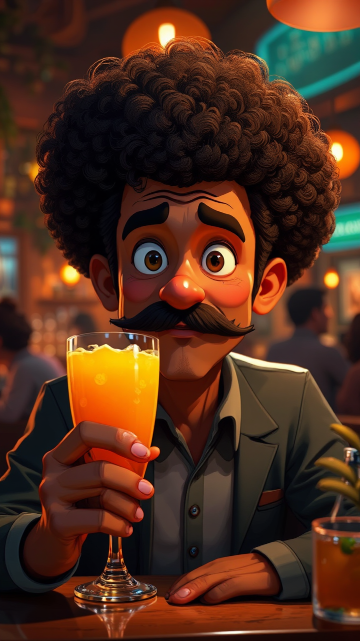 Cartoon character in a