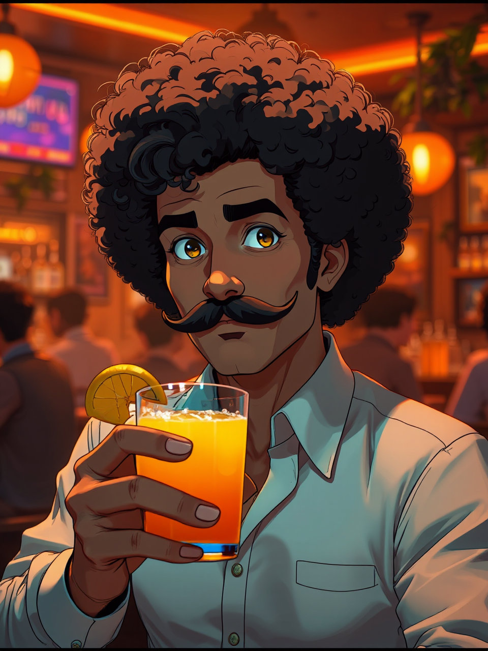 Anime character in cozy