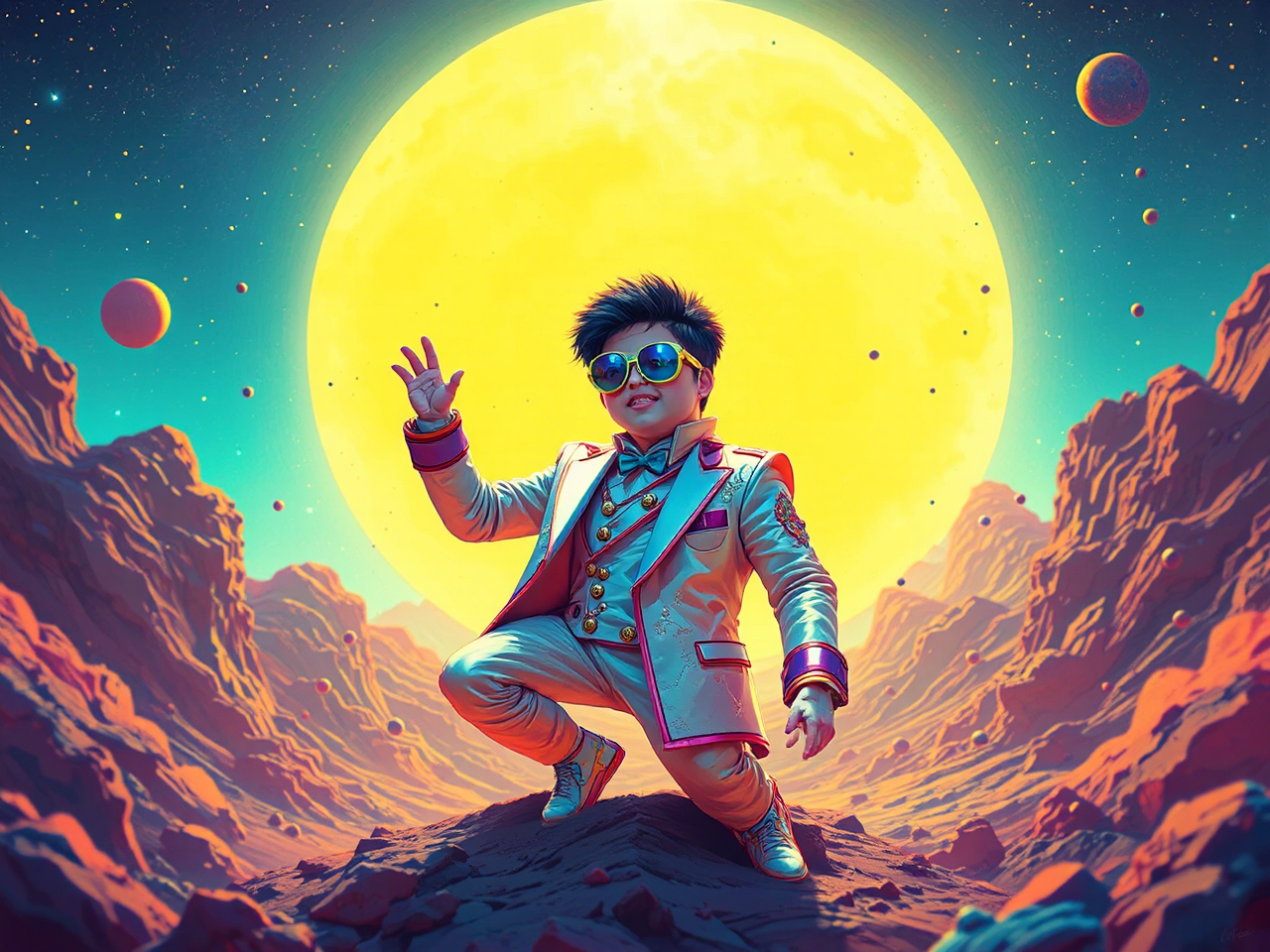 Man in astronaut suit