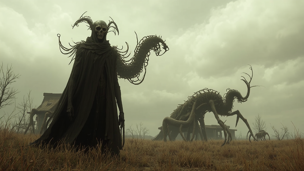 A hooded haruspex in