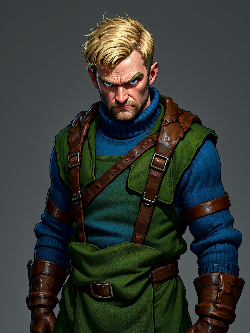 Man with intense, dirty-blond