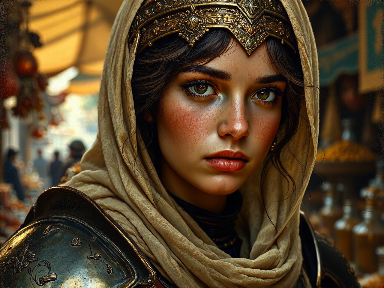 Woman with exotic oriental