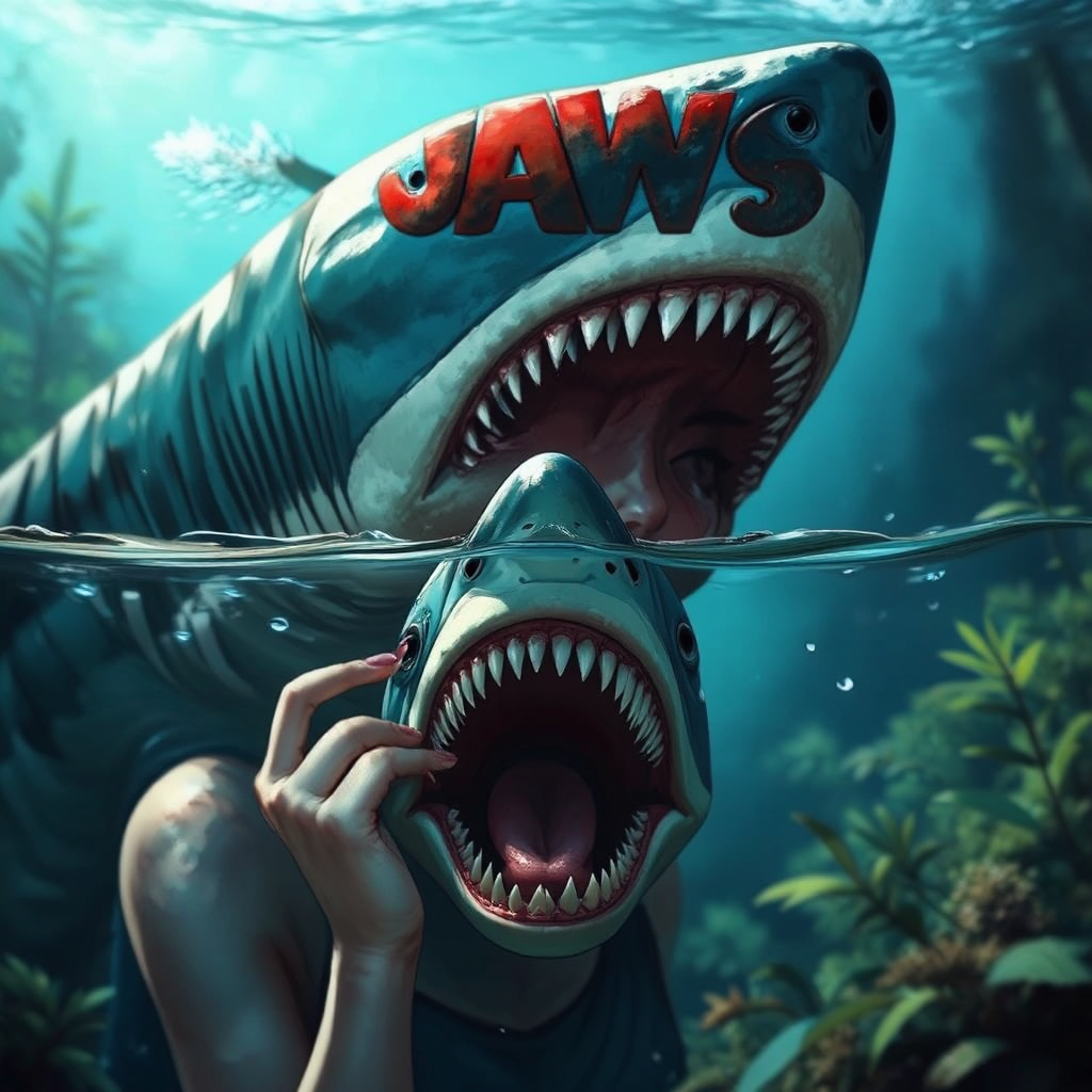A shark's open wide