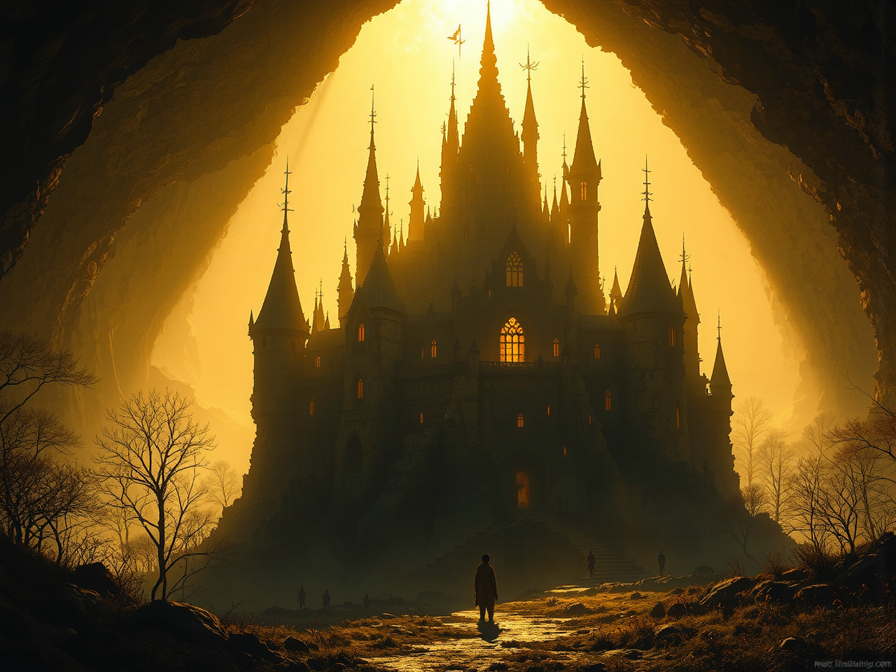 Mystical fairy castle in