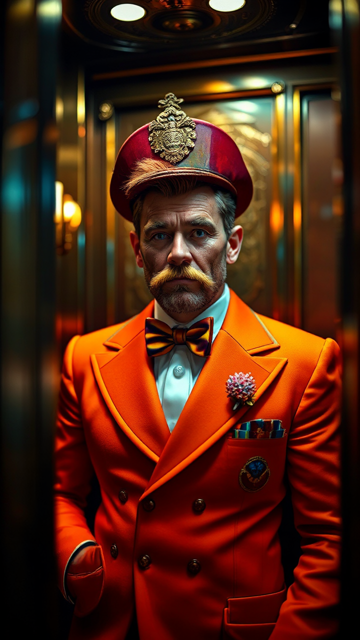 Man in Wes Anderson-inspired