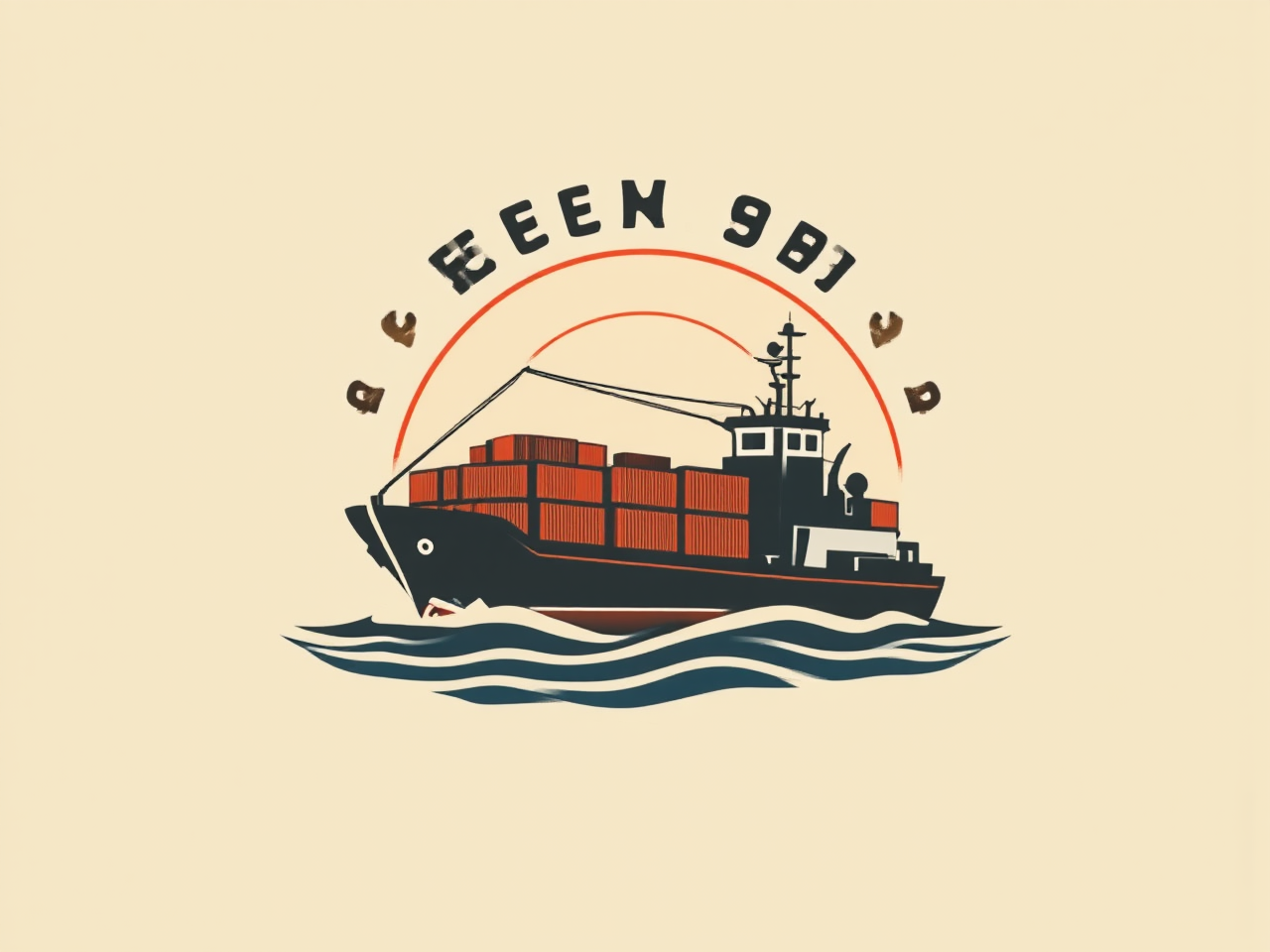 Shipping company logo with