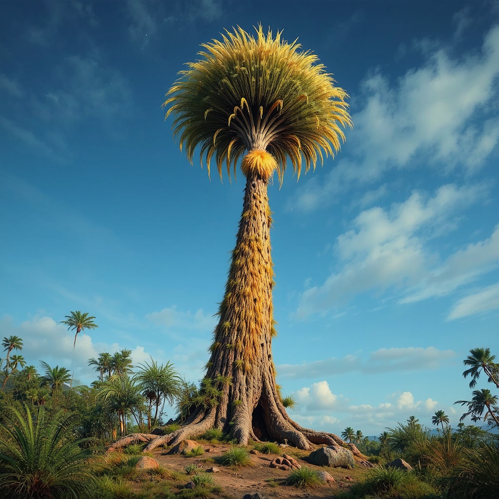 Exeggutor, a tall, tree-like