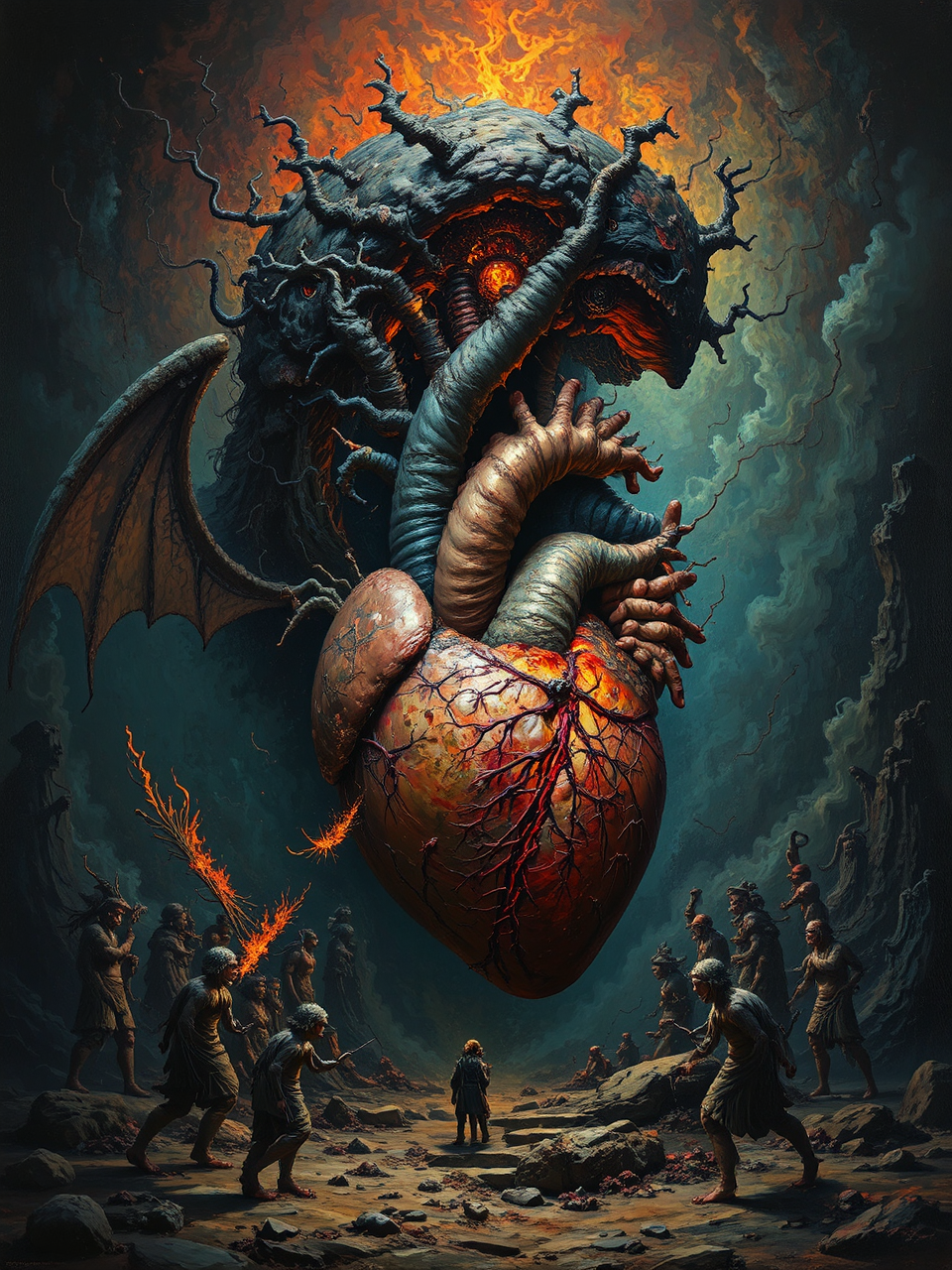 Visceral battle within human