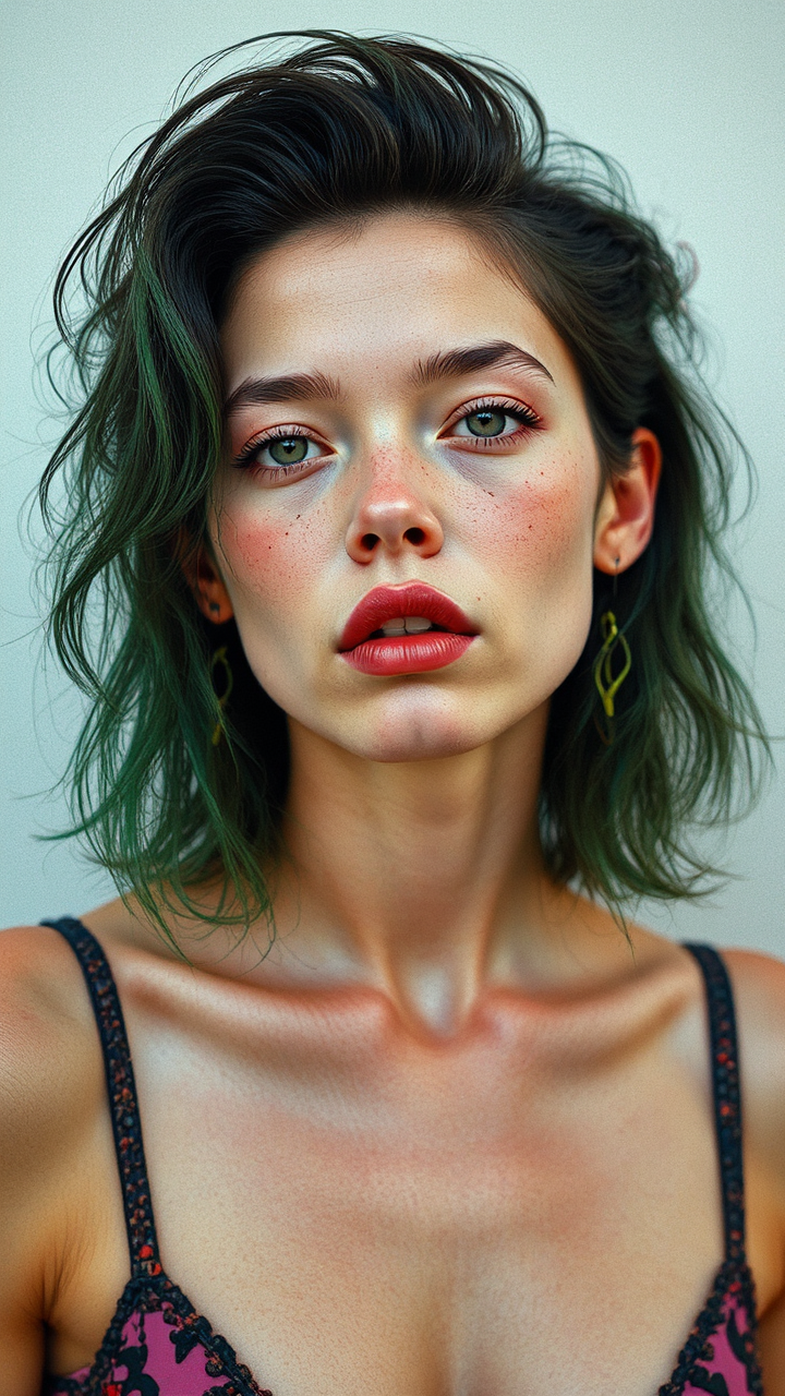 Hyperrealistic portrait of Asian