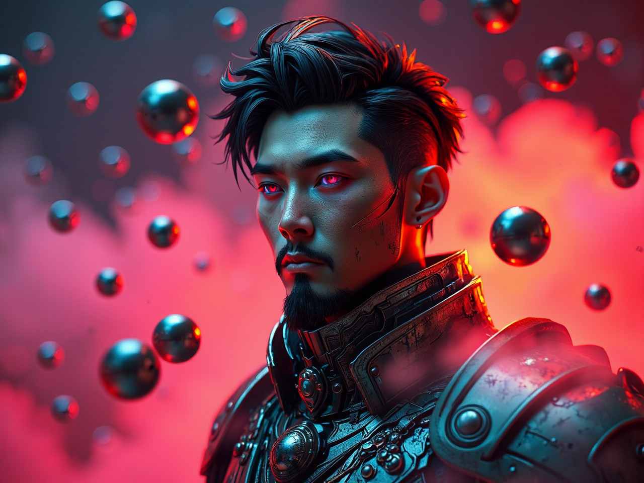 A futuristic 3D portrait