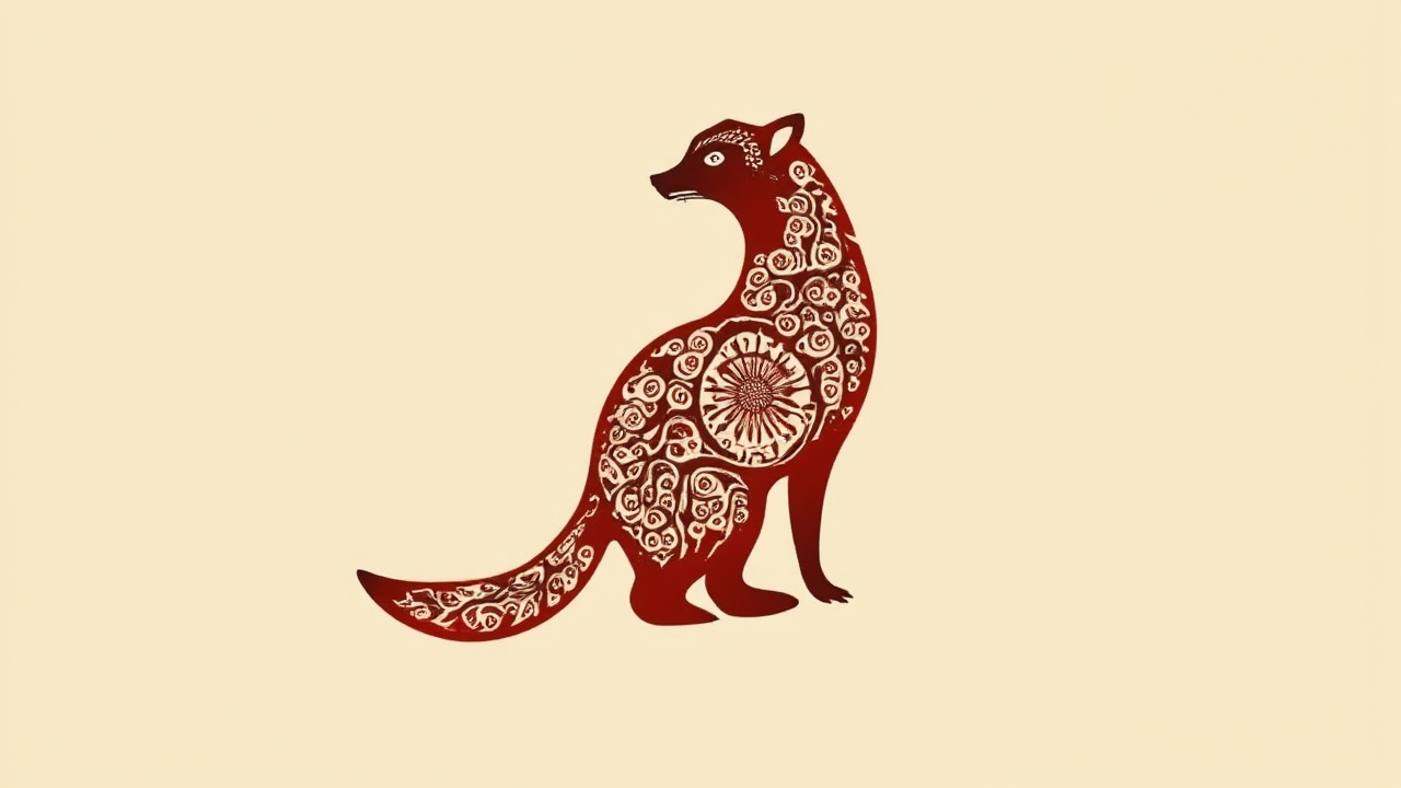 Red and black weasel