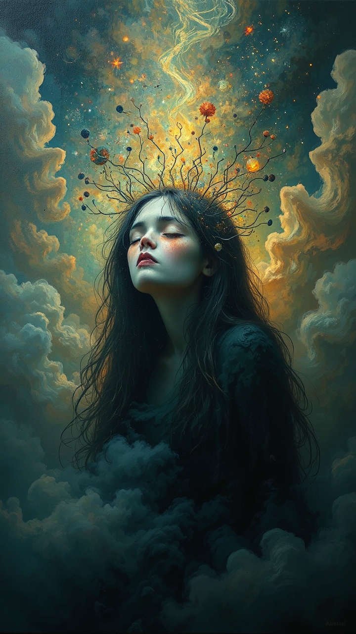 Woman playing piano.