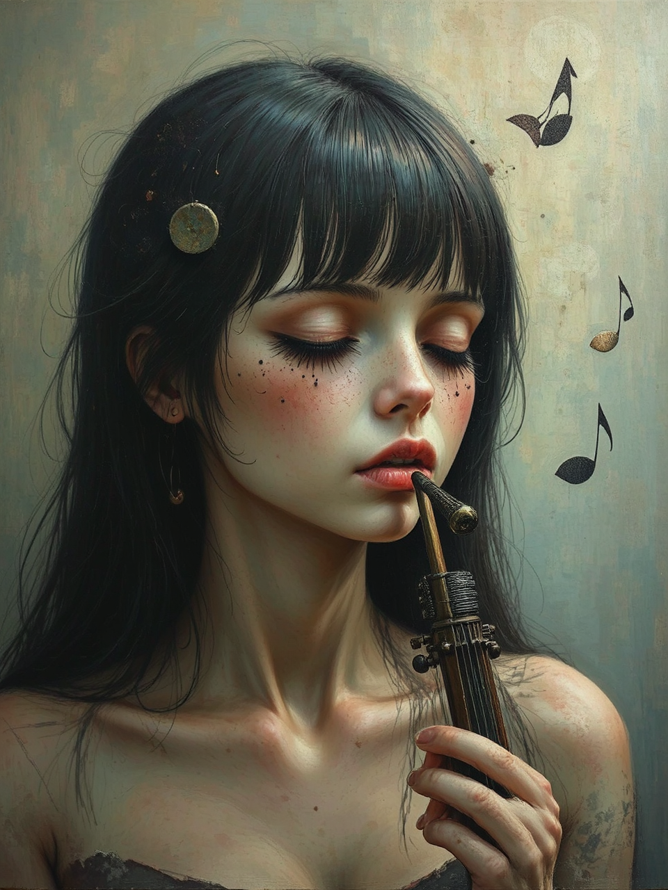 Acrylic painting of a