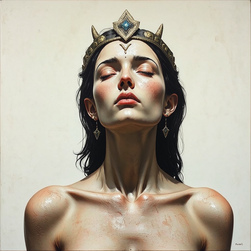 Hyperrealistic portrait of a