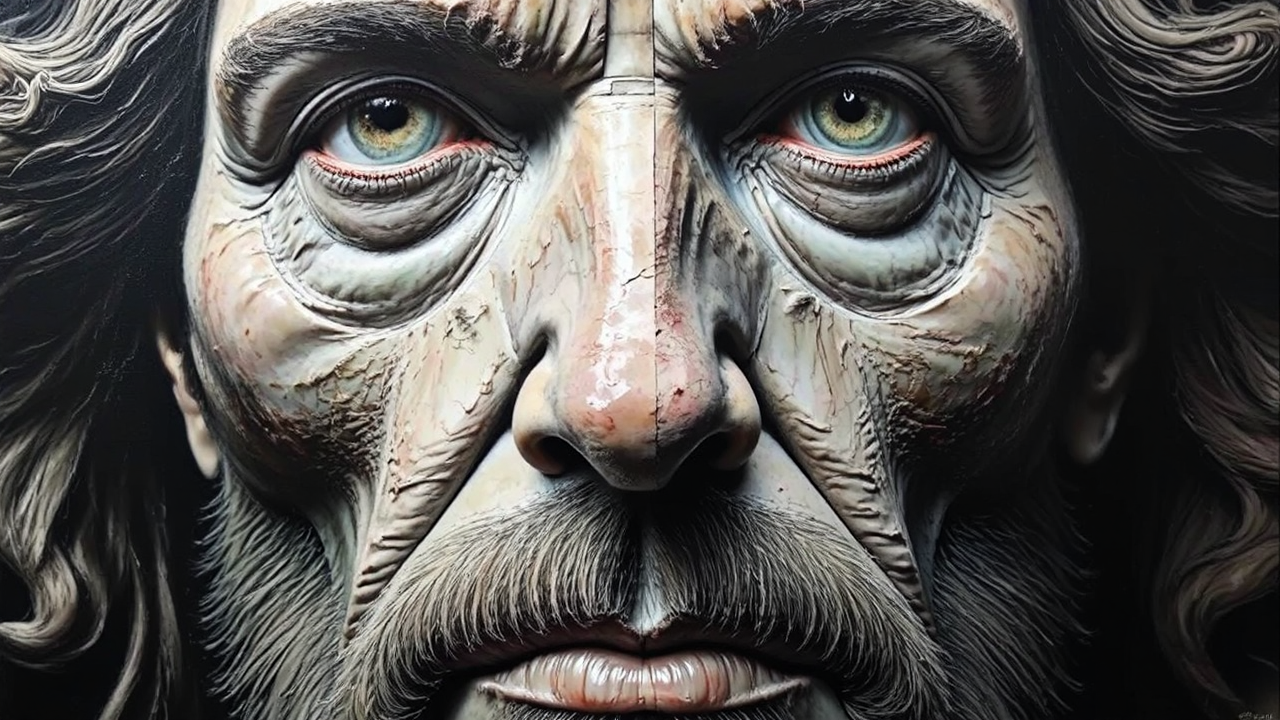 Hyperrealistic portrait with bold