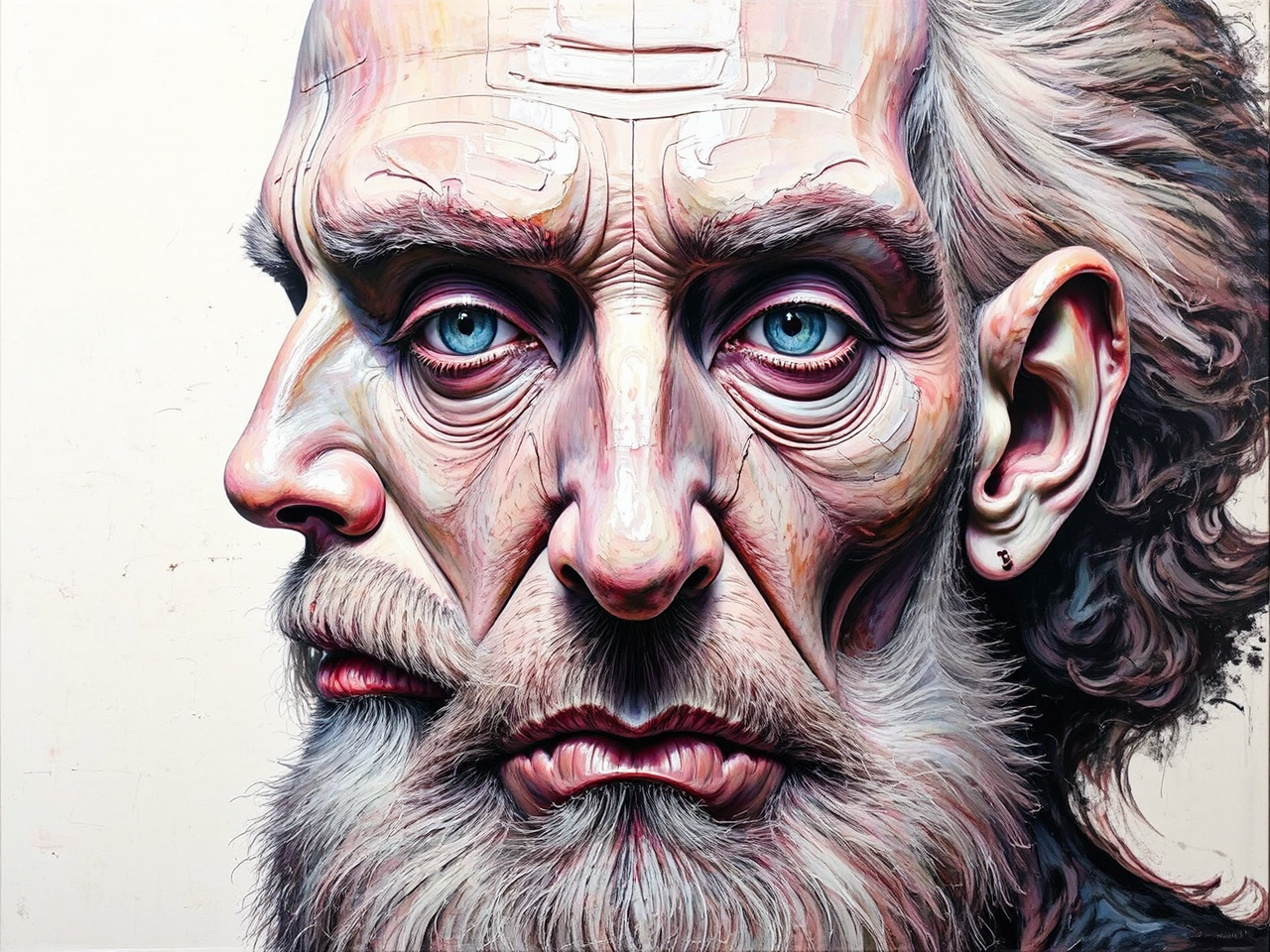 Hyperrealistic portrait of human