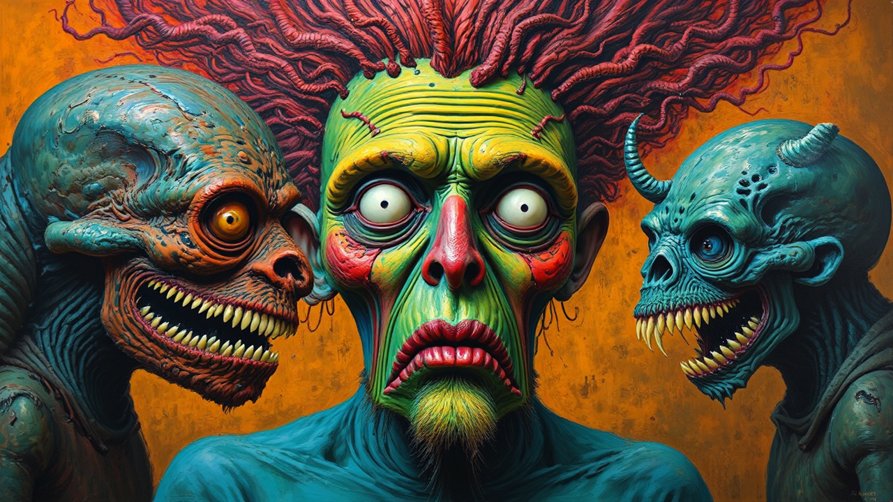 Hyperrealistic painting with surreal