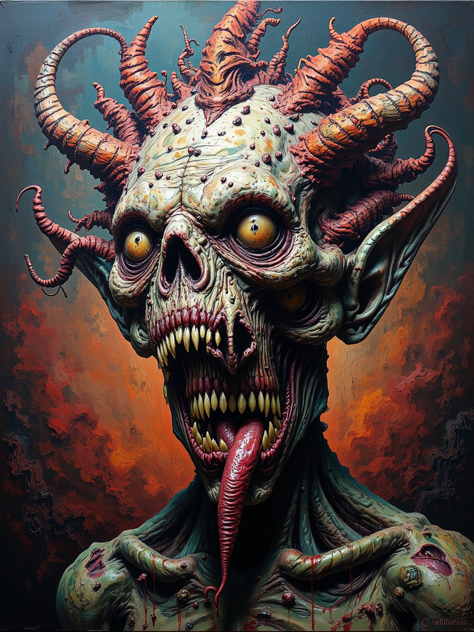 Monsters in surreal, hyper-realistic