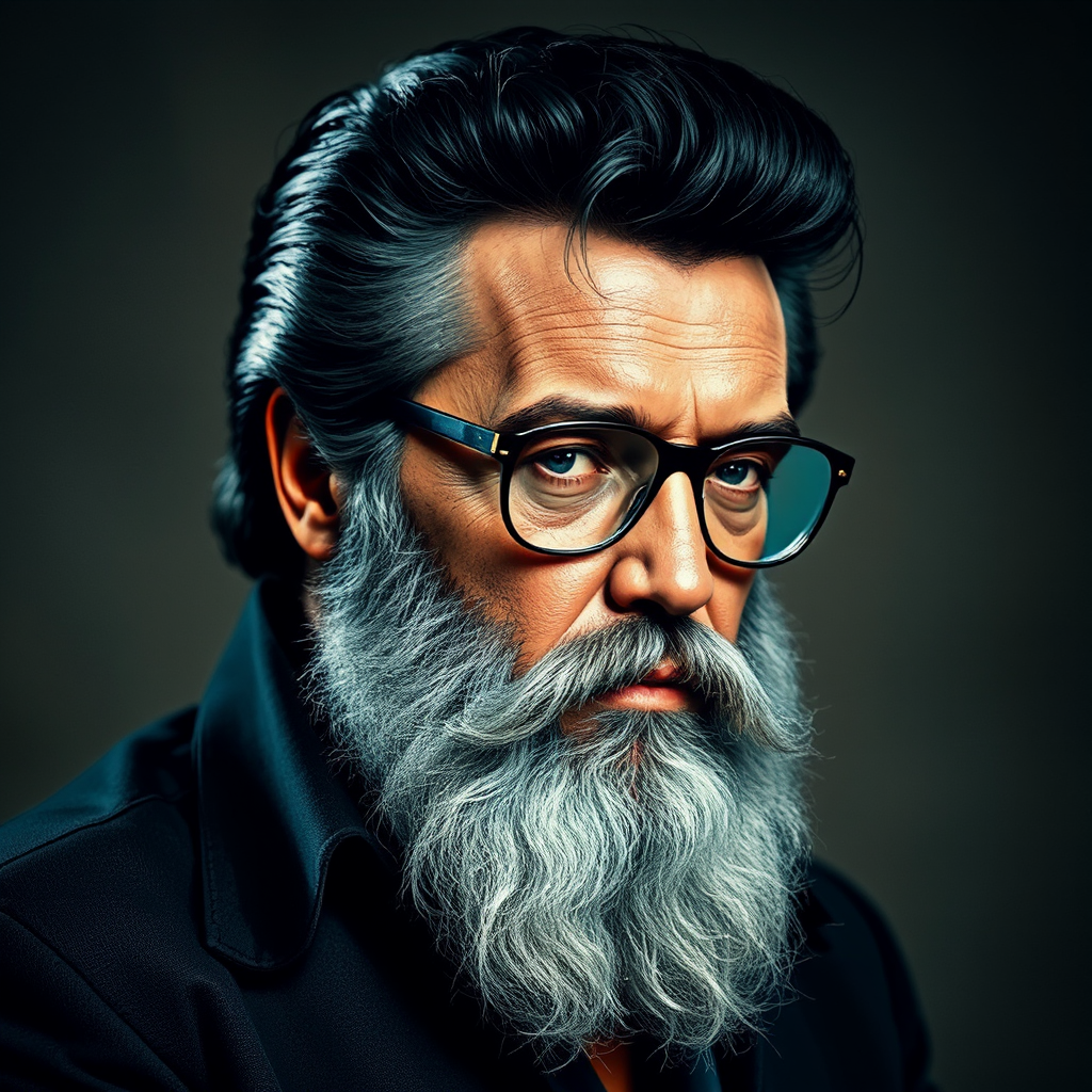 Elvis Presley with grey