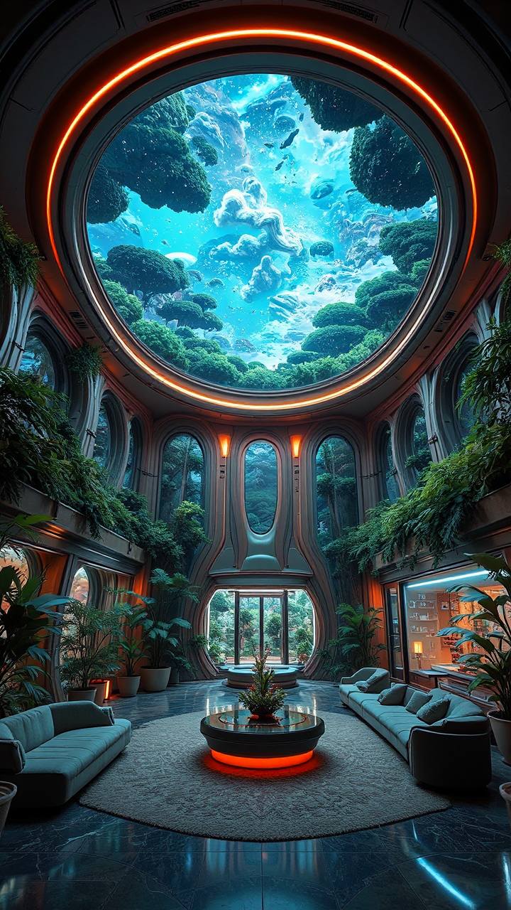 Cinematic sci-fi capsule hotel