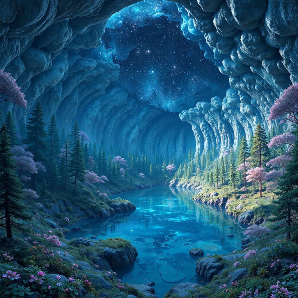 Vast underground lake in