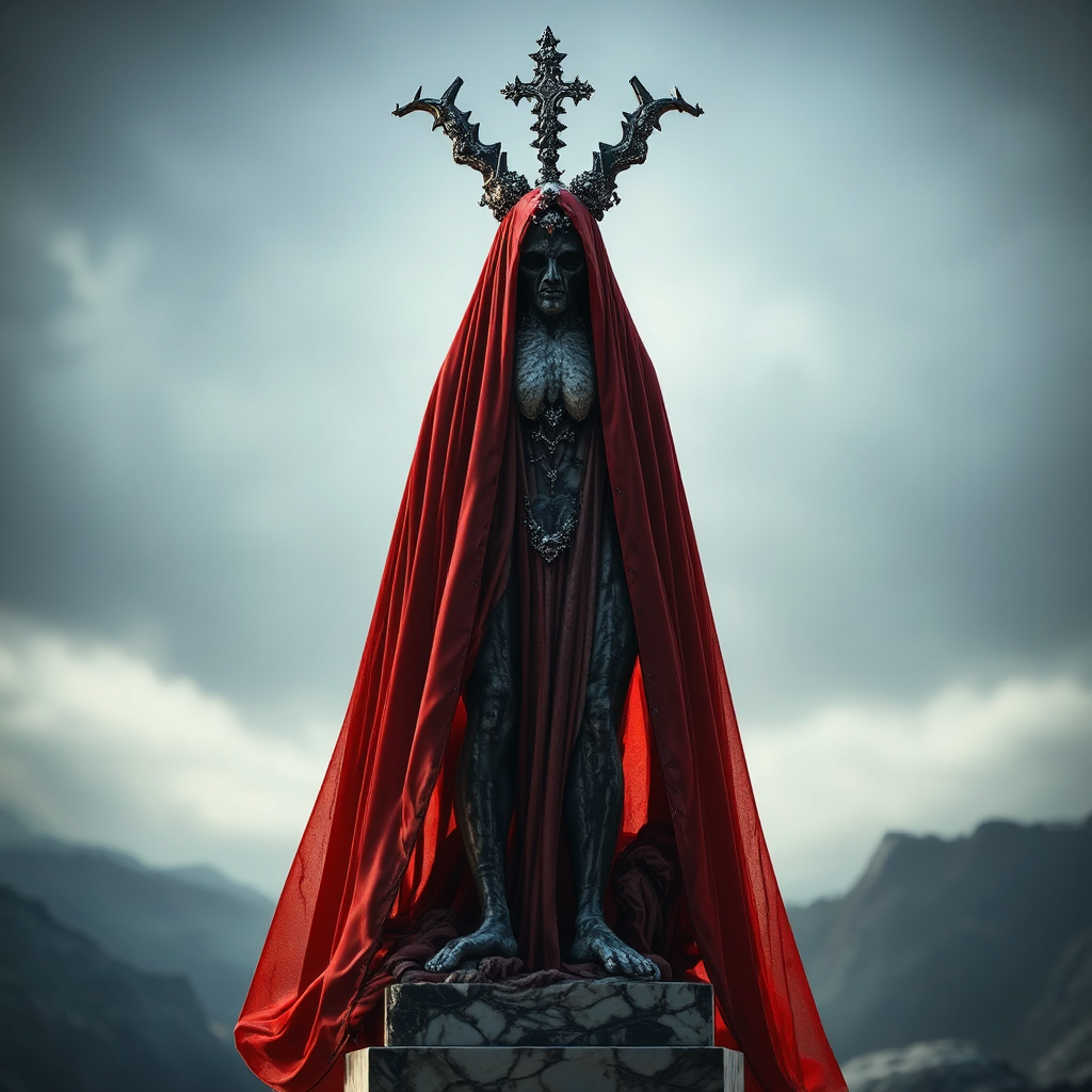 Black Carrara Marble Faun