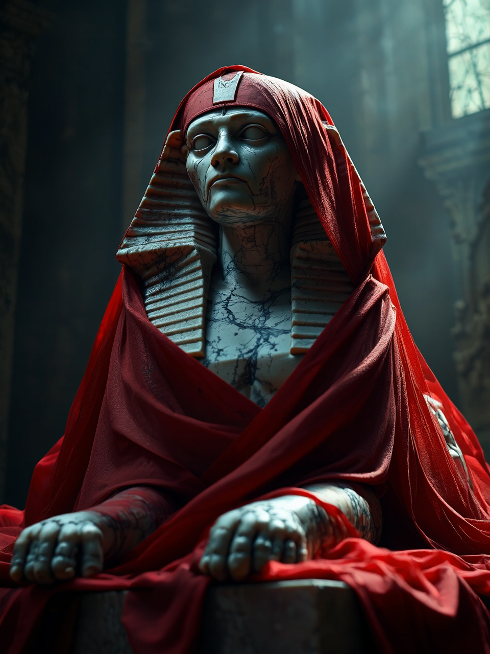 Ornate holy sphinx statue