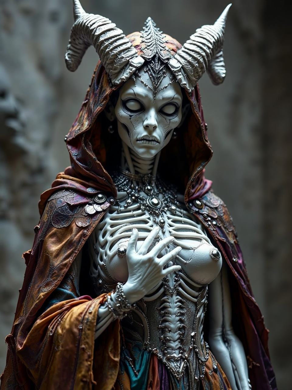 White porcelain statue of