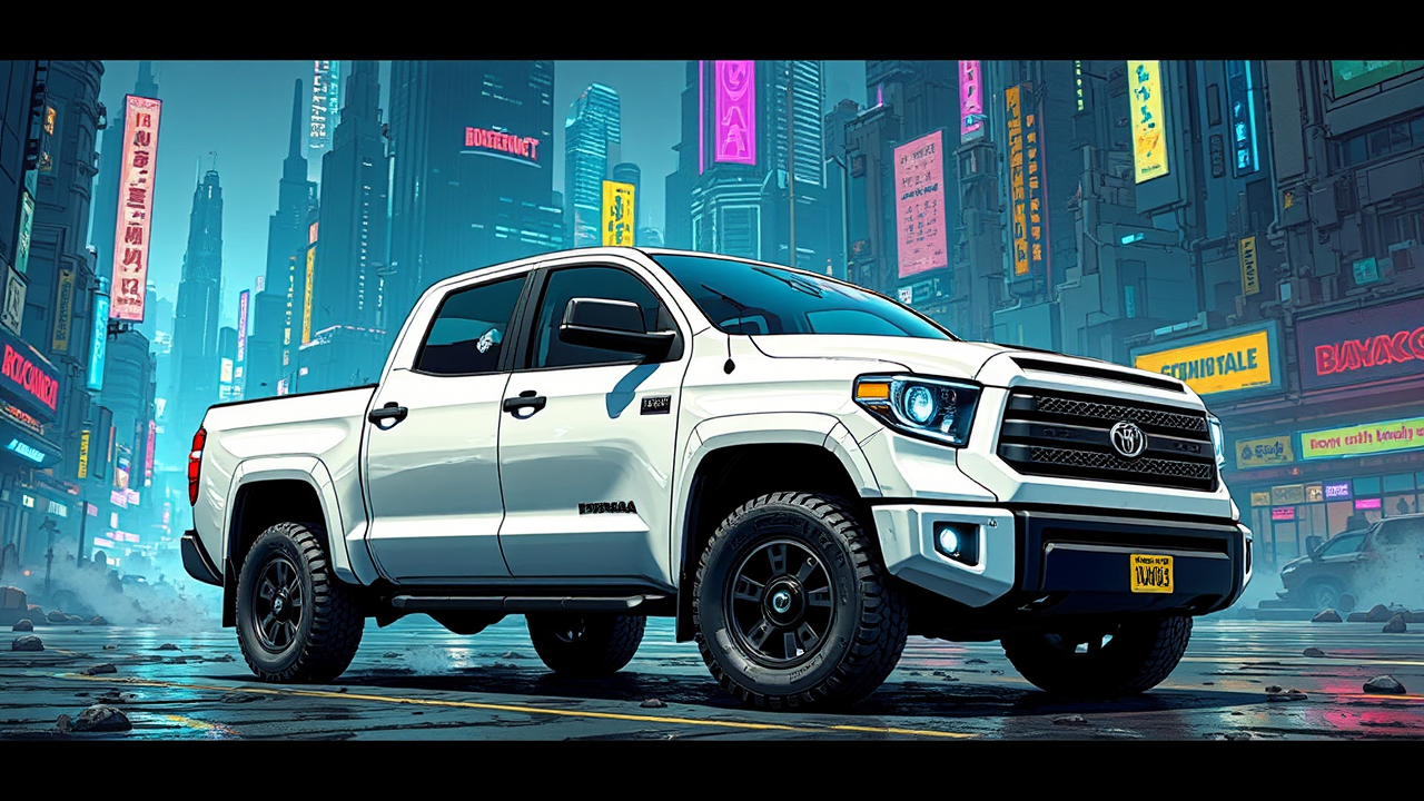 A cyberpunk city with