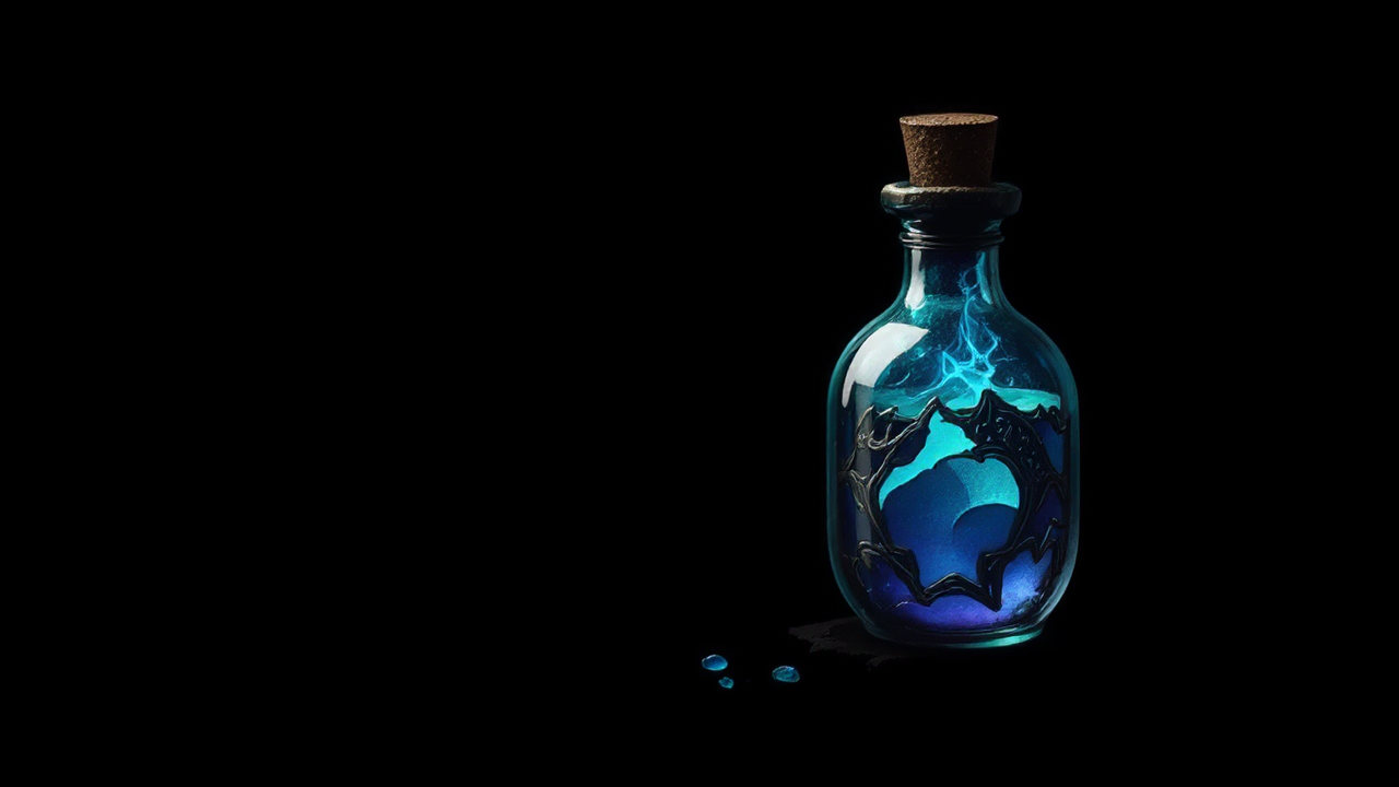 Potion on a dark