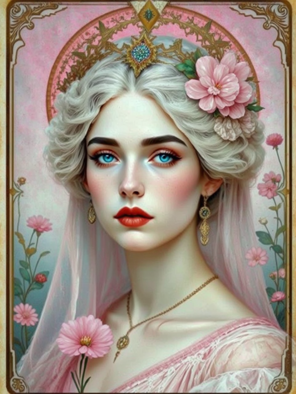 Magical feminine portrait with