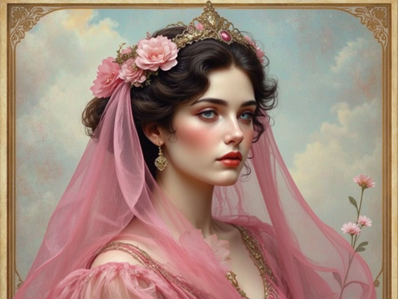 Magical feminine portrait with