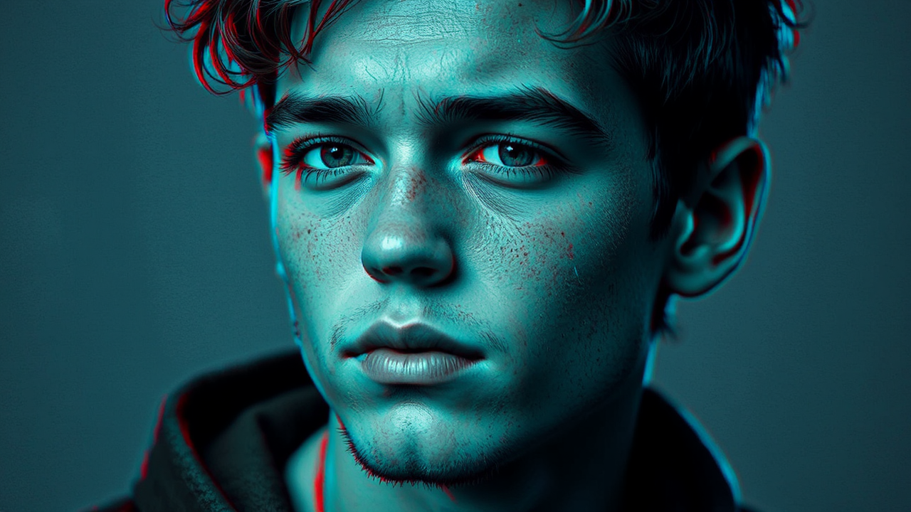 Young boy with thorns