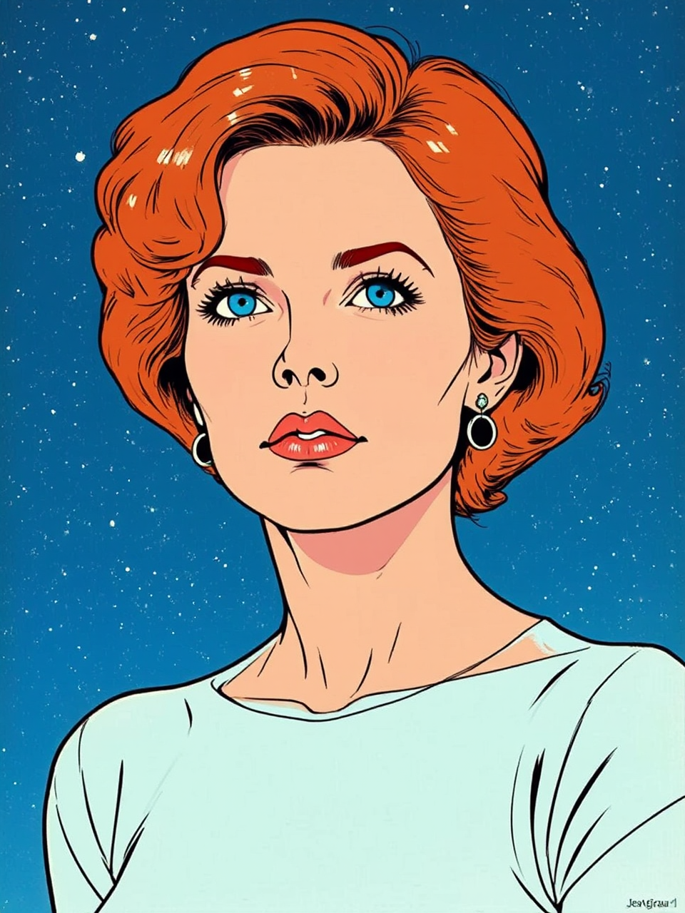 Minimalist portrait of a