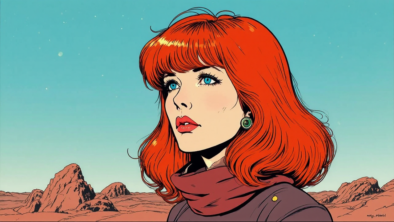 Retro-style portrait of a