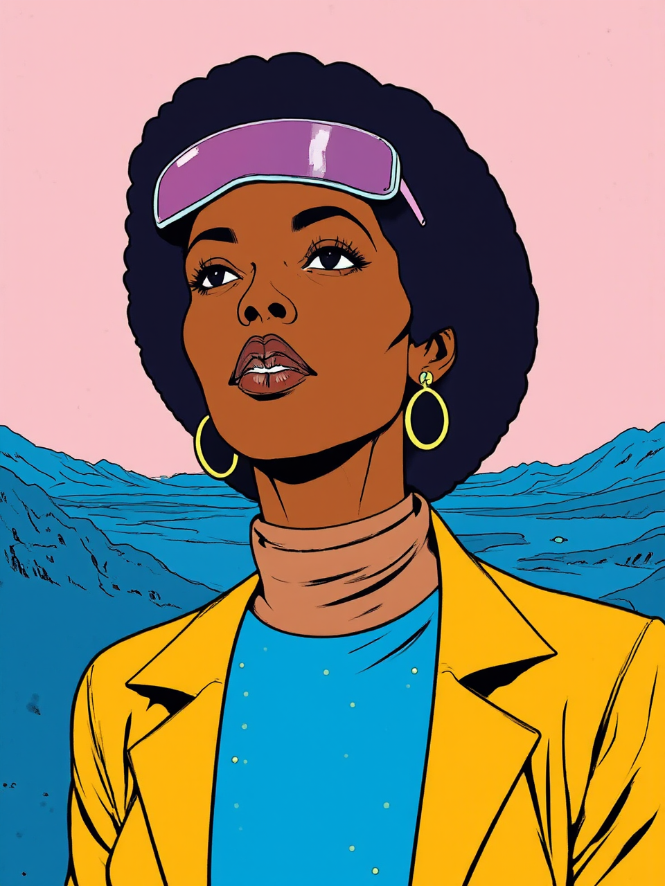 A 1980s-style portrait of