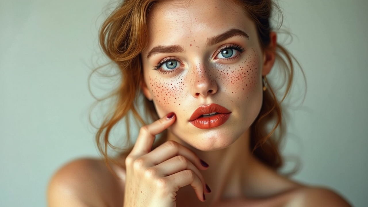 Female model looks at