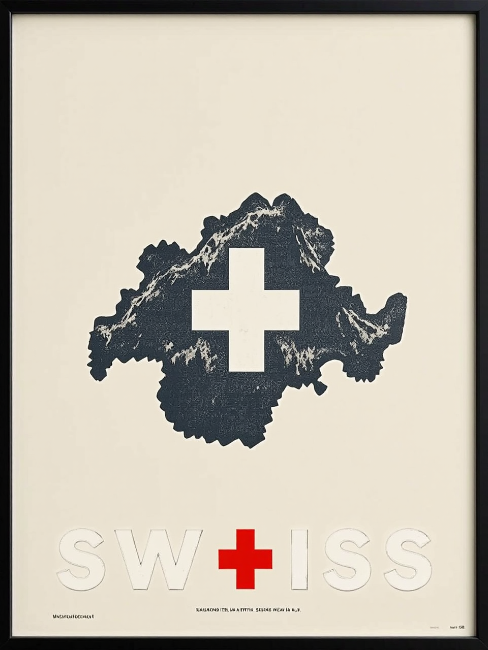 Swiss-style typographic poster with