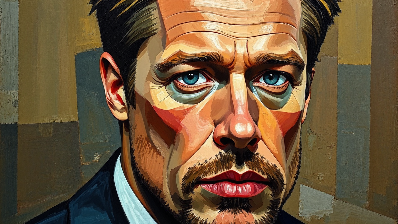 Brad Pitt's cubist portrait