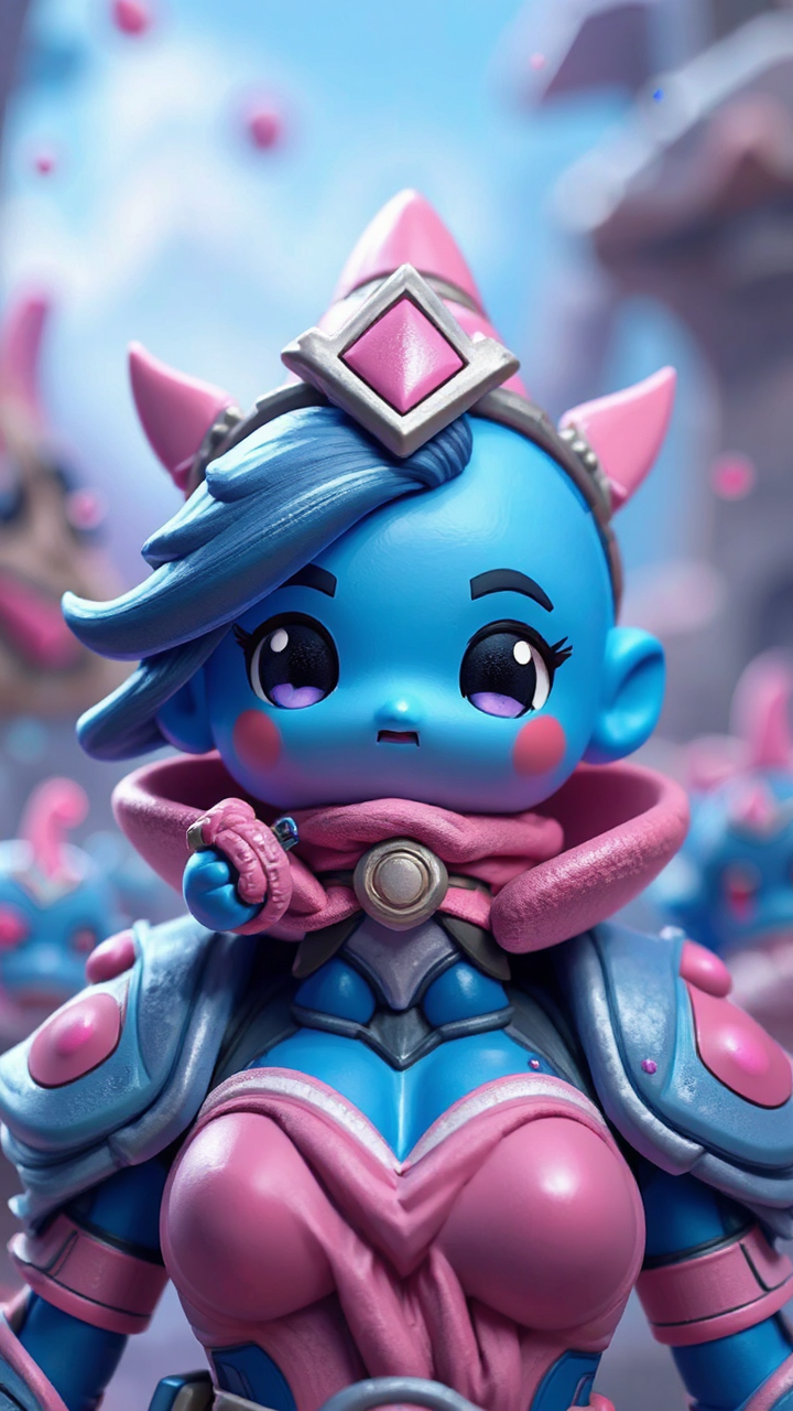 Detailed gouache painted 2D