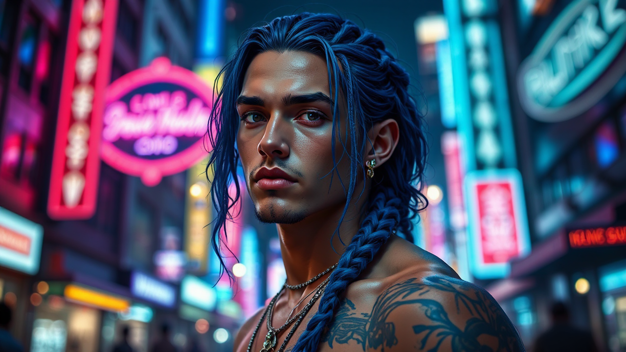 Male vampire in urban