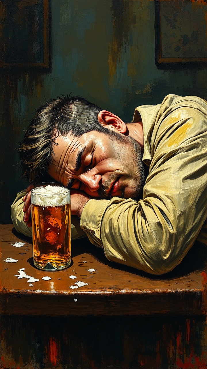 Man asleep after excessive