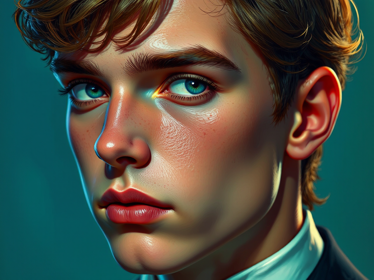 Young man with haughty