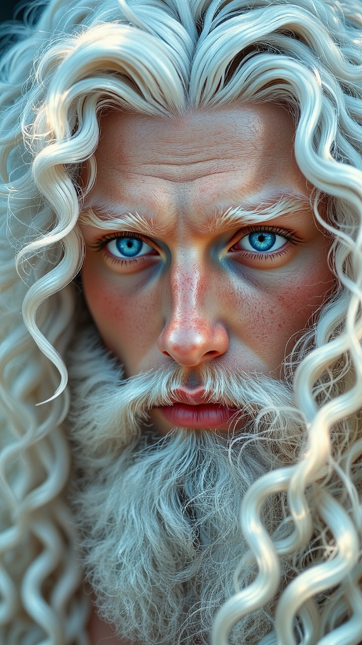 Albino Greek god with