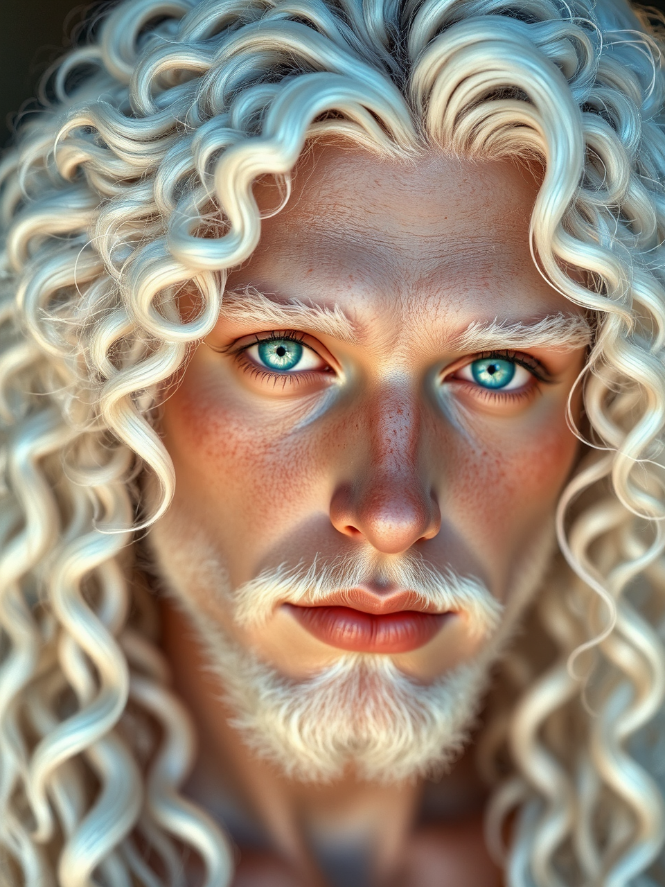 Young albino man with